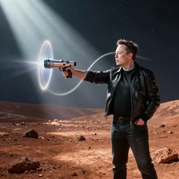 Elon Musk invents portal gun and using it to get to Mars