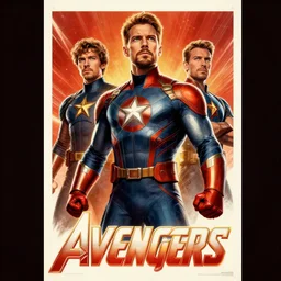 The Avengers poster, soviet propaganda style