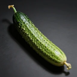 very long cucumber with snakeskin and snake's head