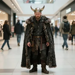 viking dejected leaving local mall