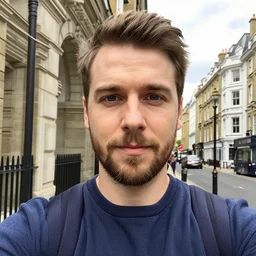typical selfie of a british man