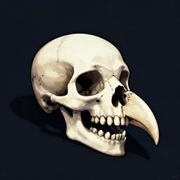 bird monster skull with a beak