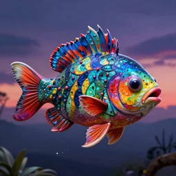 a beautiful painting of a zombie fish, octane render, brilliantly coloured, intricate, ultra wide angle, trending on artstation, dusk, volumetric lighting, polished, micro details, ray tracing, 8k