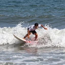 surfing on an ocean made out of blood