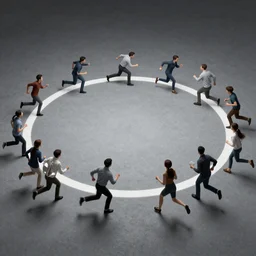 people run in circles it's a very, very Mad world, mad world