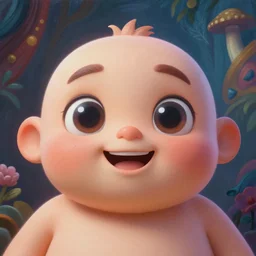 hyper realistic, a cute adorable happy masculine big chungus, inside a dreamscape, extremely large eyes, background painted by greg rutkowski, artgerm, soft lighting, analogous colors,