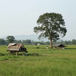 this place is for regular peoples who have average behavior ( no more sins and not adequate good for heaven ). they can live at here like countryside life. there's no facility tool for improve their life. everything use their own power to create. they will sent to born if time out.