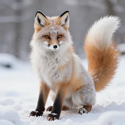 harmony of snow, jimin with snow fox ears & fox tail, warm fluffy outfit, amazing composition, dynamic lighting & posing, by franz xavier leyendecker, wlop! muted colors, highly detailed eyes, fantasy art by craig mullins, thomas kinkade cfg _ scale 9