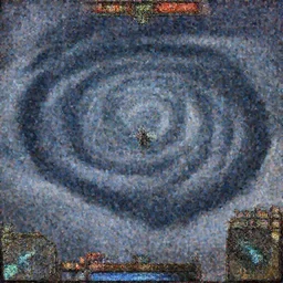 Screenshoot from starcraft gameplay, swirly clouds in the background, art by James Jean and Wayne Barlowe and moebius, high details , contrasted colors, cinematic, cgsociety 8k