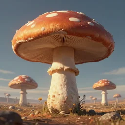 atomic mushroom in the distance, award winning concept art, 4 k