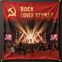rock concert soviet style banner hd