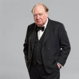 winston churchill in the sims 4, in game screenshot, 8 k resolution