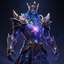cosmic king god who's body made of cosmos, detailed, octane, arstation, concept art
