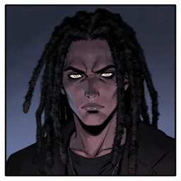night of the living dreadlocks, style of artgerm comic, waterhouse, character art, headshot, matte