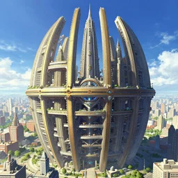 megastructure of babel, extremely coherent, city in the far future, art by Tsutomu Nihei