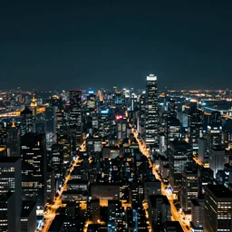 cyberpunk city skyline, night, super wide angle, high quality, 8 k, high resolution, 4 k, by makoto shinkai, anton fadeev, thomas kinkade, greg rutkowski