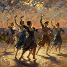 replica of / dancers / by edgar degas, warm lighting, oil on canvas