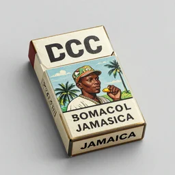 design for a vintage cigarette pack from a socialist jamaica