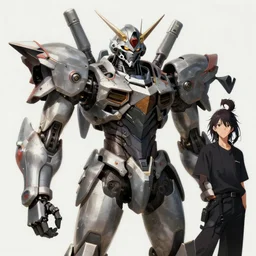 a digital anime still of the oni of death's mecha exoskeleton by shinku kim and chun lo. extremely detailed, 8 k. muted color palette. trending on artstation.