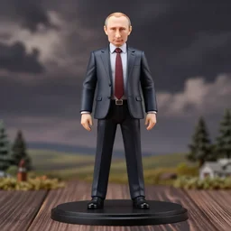 an anime nendoroid of vladimir putin, detailed product photo