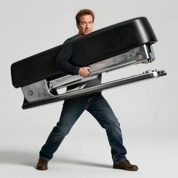 rob schneider movie, rob schneider is merged with a giant stapler