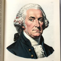 portrait of george washington by jack kirby, 1 9 6 3 comic book page
