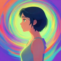 side portrait, imogen poots, paladin, gloomhaven, colorful swirly ripples, gaudy colors, anime, luminescent, organic matte painting, octane render, unreal engine, by greg manchess, huang guangjian, greg rutkowski, jesper ejsing, magali villeneuve, artgerm, ilya kuvshinov