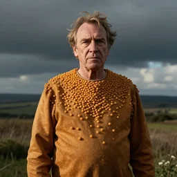 film still of ian mckellen in a baked bean costume