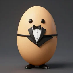 Egg man in tuxedo