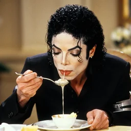 michael jackson eating soup