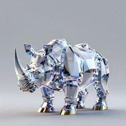 crystal rhino trending on Artstation