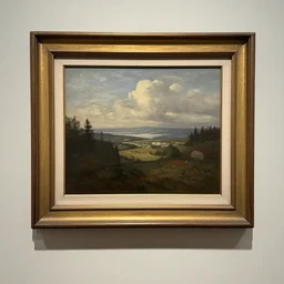 framed masterpiece on a museum wall