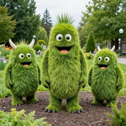 ornamental mutant lawn monsters  at  vanvcouver,british columbia,canada