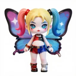 little cartoon female character inspired by harley quinn and star butterfly from star vs force the evil, artwork by artgem lau, wlop and rossdraws, anatomically correct, smooth, clean detailed, sharped focus, symmetrical, perfect composition, illustration, extremely coherent, detailed body