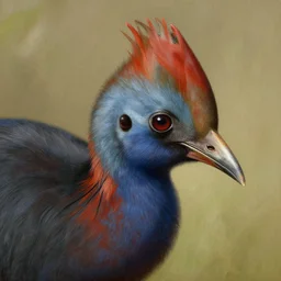 close - up takahe, painting in the museum, highly detailed, sharp focus, digital painting, artwork by john james audubon, by victor adame minguez by yuumei by tom lovell by sandro botticelli