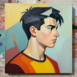mark grayson invincible portrait painting, medium shot, asymmetrical, profile picture, organic painting, sunny day, matte painting, bold shapes, hard edges, street art, trending on artstation, by huang guangjian and gil elvgren and ross tran