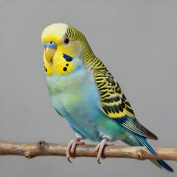 surrealist painting of a budgie