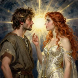 ulysses meets witch circe, the odyssey, art by dante gabriel rossetti