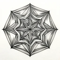 intricately detailed pen and ink geometric generative doodle