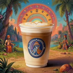 surreal hippie coffee, artwork by daniel merriam