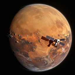 a satellite map of the surface of mars after terraforming has completed
