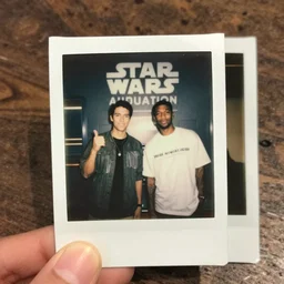 polaroid shot of 2 1 savage in star wars audtion