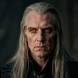 lachlan murdoch with the ominous orange eyes of sauron, realistic photograph by paul thomas anderson, cinematic lighting