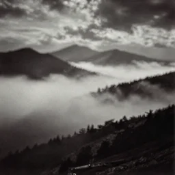 first photograph ever taken, grainy, blurry, 1840s