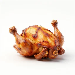 modular tandoori chicken, stylized 3d render, isolated on a pure white background, centered, entire object in frame, sharp focus, soft studio lighting