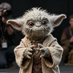 Yoda in Lord of the Rings, highly detailed, high quality, HD, 4k, 8k, Canon 300mm, professional photographer, 40mp, lifelike, top-rated, award winning, realistic, sharp, no blur, edited, corrected, trending
