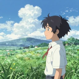 Bliss Windows XP default wallpaper, realistic matte painting by Makoto Shinkai,