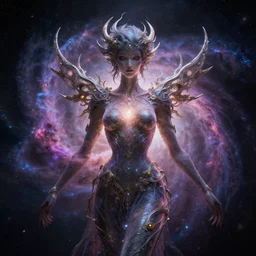 the nebula queen, 4 k, intricate detailed, jaw dropping, gorgeous, surreal, octane render