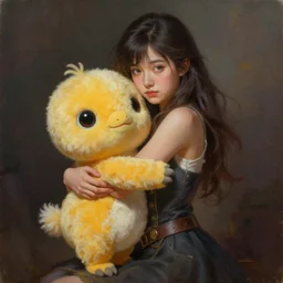 Portrait of beautiful girl, huggy wuggy from poppy playtime video game, fullbody, ultra high detailed, oil painting, Greg Rutkowski, Charlie Bowater, Yuumei, Yanjun Cheng, unreal 5, DAZ, hyperrealistic, octane render, RPG portrait, dynamic lighting, fantasy art, beautiful face