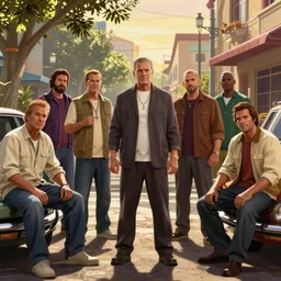 all the gta characters meeting up in grove street